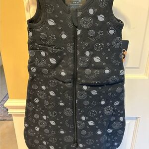Navy Sleeveless Baby Sleep Sack with Planet Print